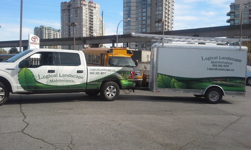 logical landscape maintenance ltd truck and trailer